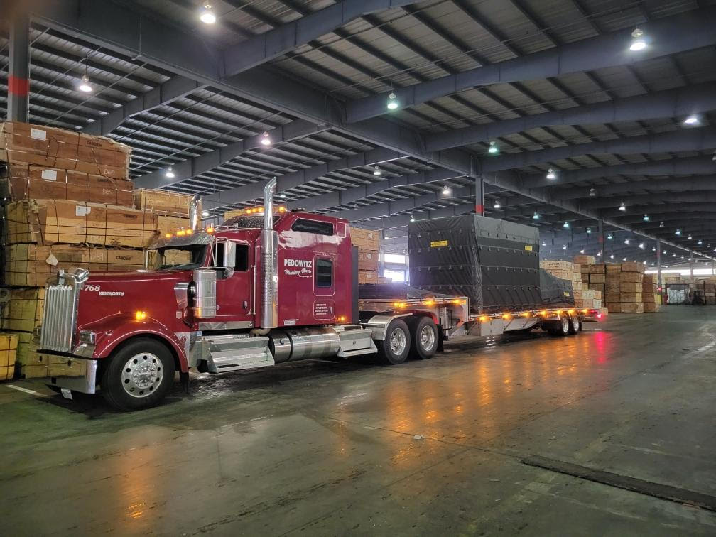 Pedowitz Machinery Movers Carolina Trucking Rigging Services Mazak hcn4000 CNC Newport News Virginia to Miami Heavy Equipment 1
