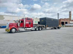 Pedowitz Machinery Movers Charlotte NC Trucking Rigging Crane Services Okuma 2 Port Georgia to Wilmington MA 1