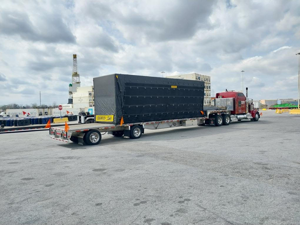 Pedowitz Machinery Movers Charlotte NC Trucking Rigging Crane Services Okuma 2 Port Georgia to Wilmington MA 2